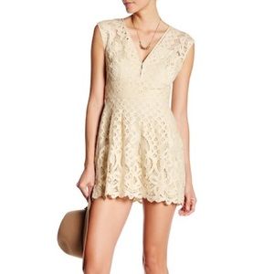 Free people nude lace dress
